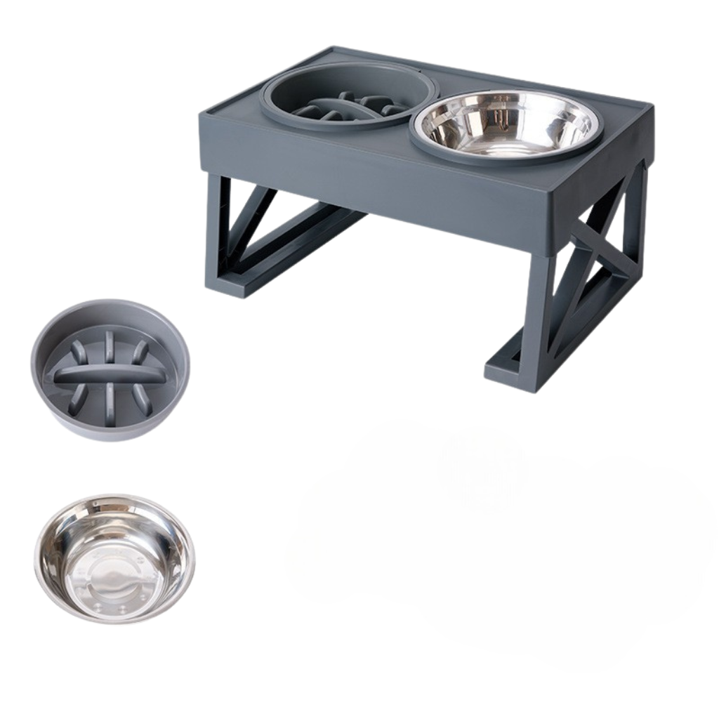 3-fach höhenverstellbarer Slow Feeder Hundenapf – Rutschfest & Kippbar